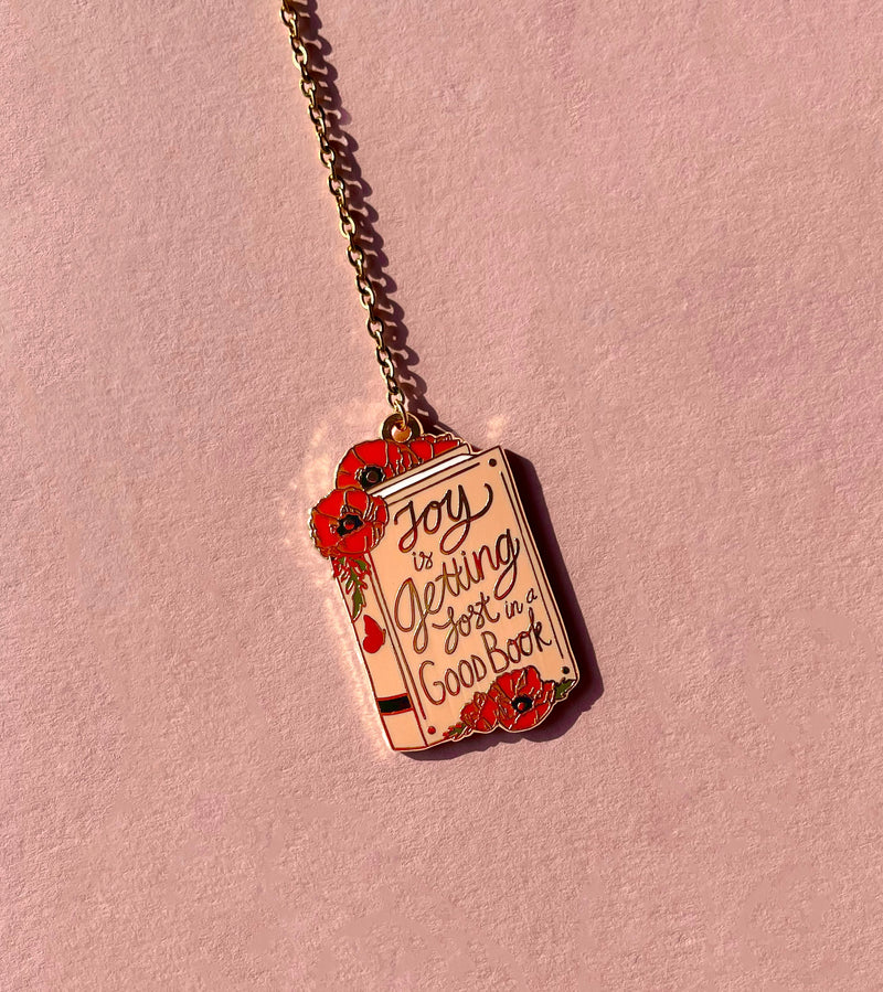 Floral Book Bookmark Charm-zoom-