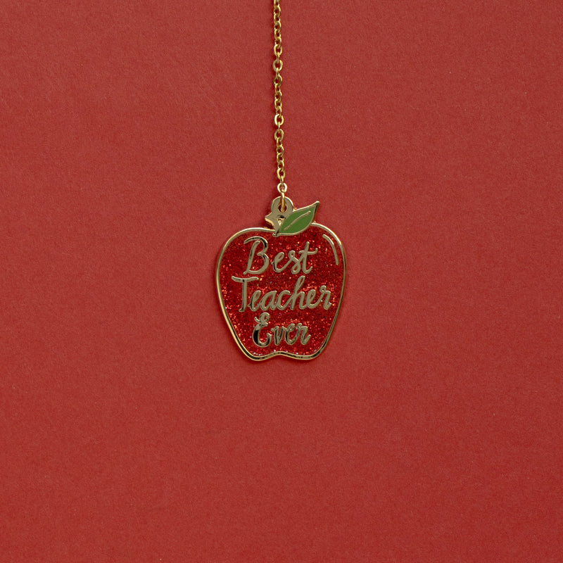 Best Teacher Ever Bookmark Charm-zoom-