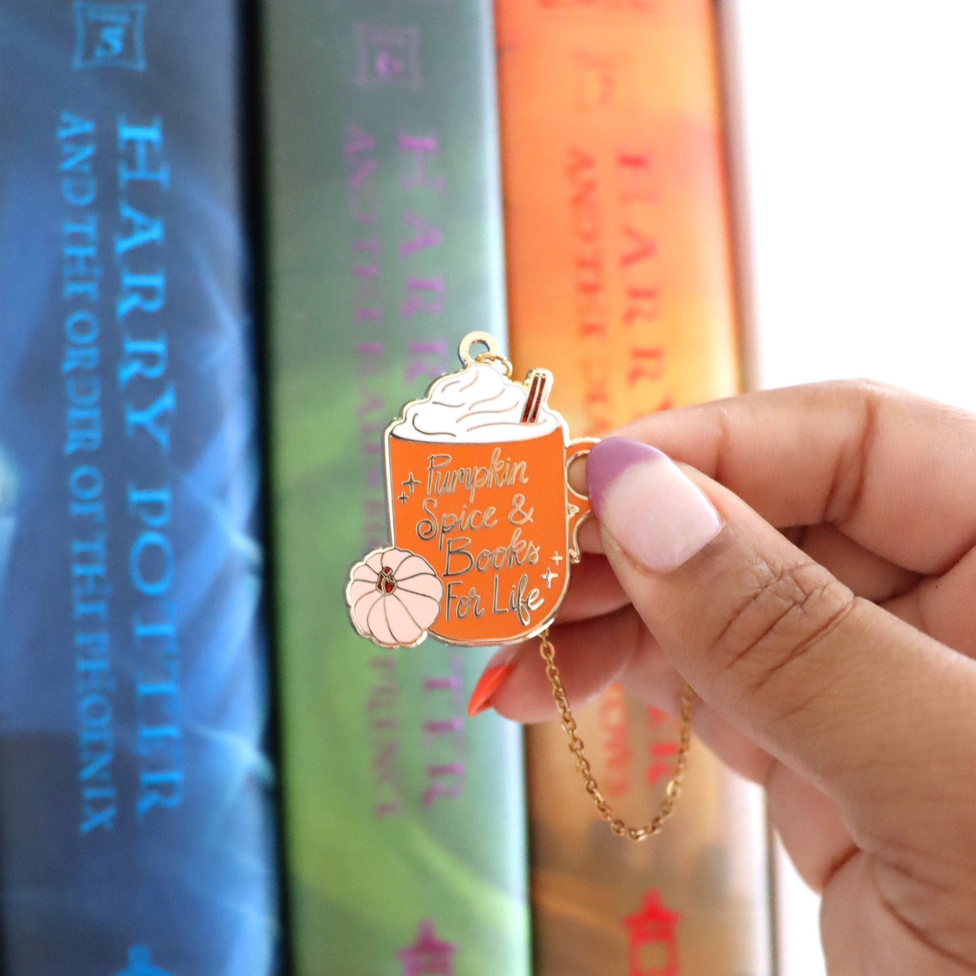 Pumpkin Spice Bookmark Charm-zoom-2