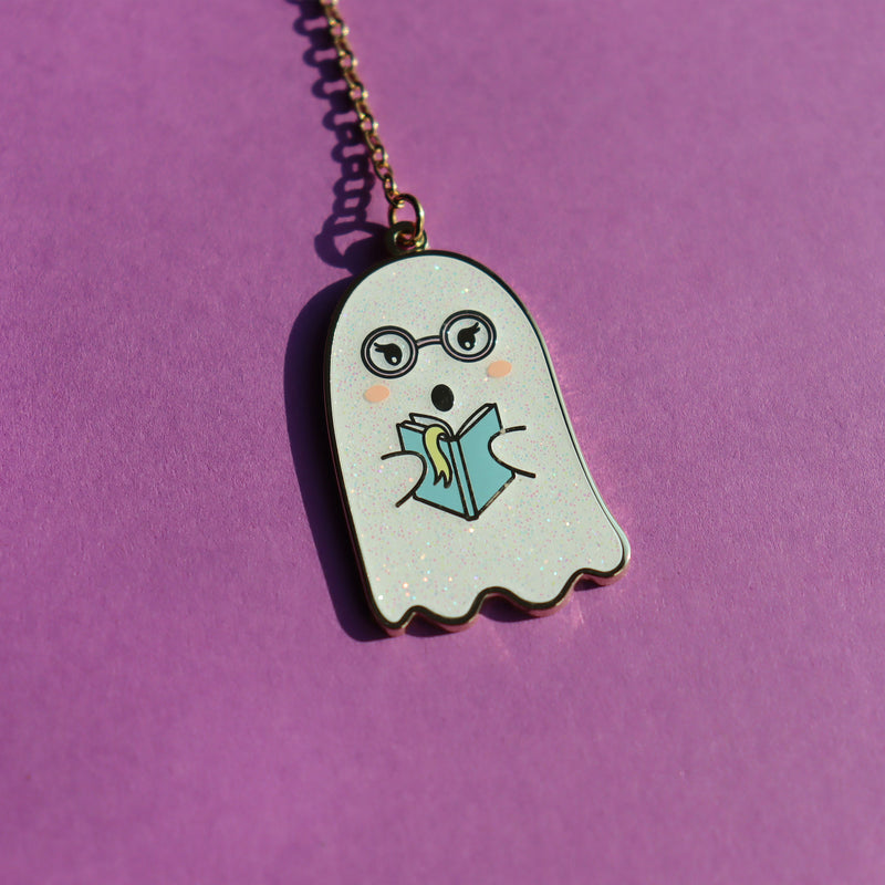 Reading Ghost Bookmark Charm-zoom-