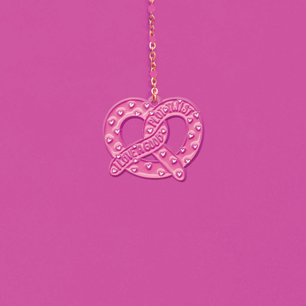 Pink Pretzel Bookmark Charm-1