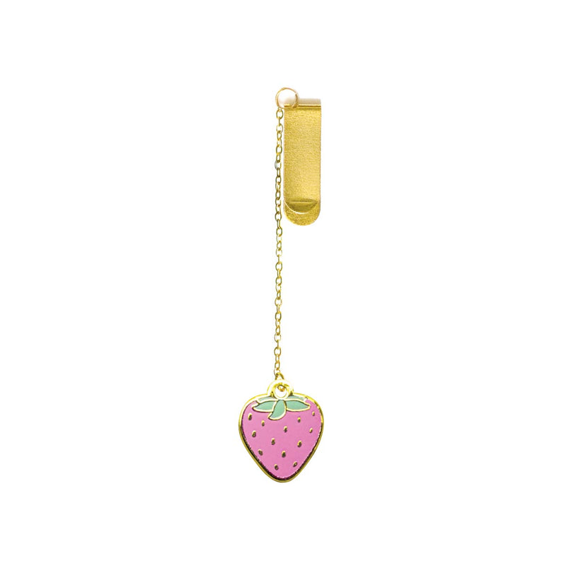 Strawberry Mini Bookmark Charm-zoom-