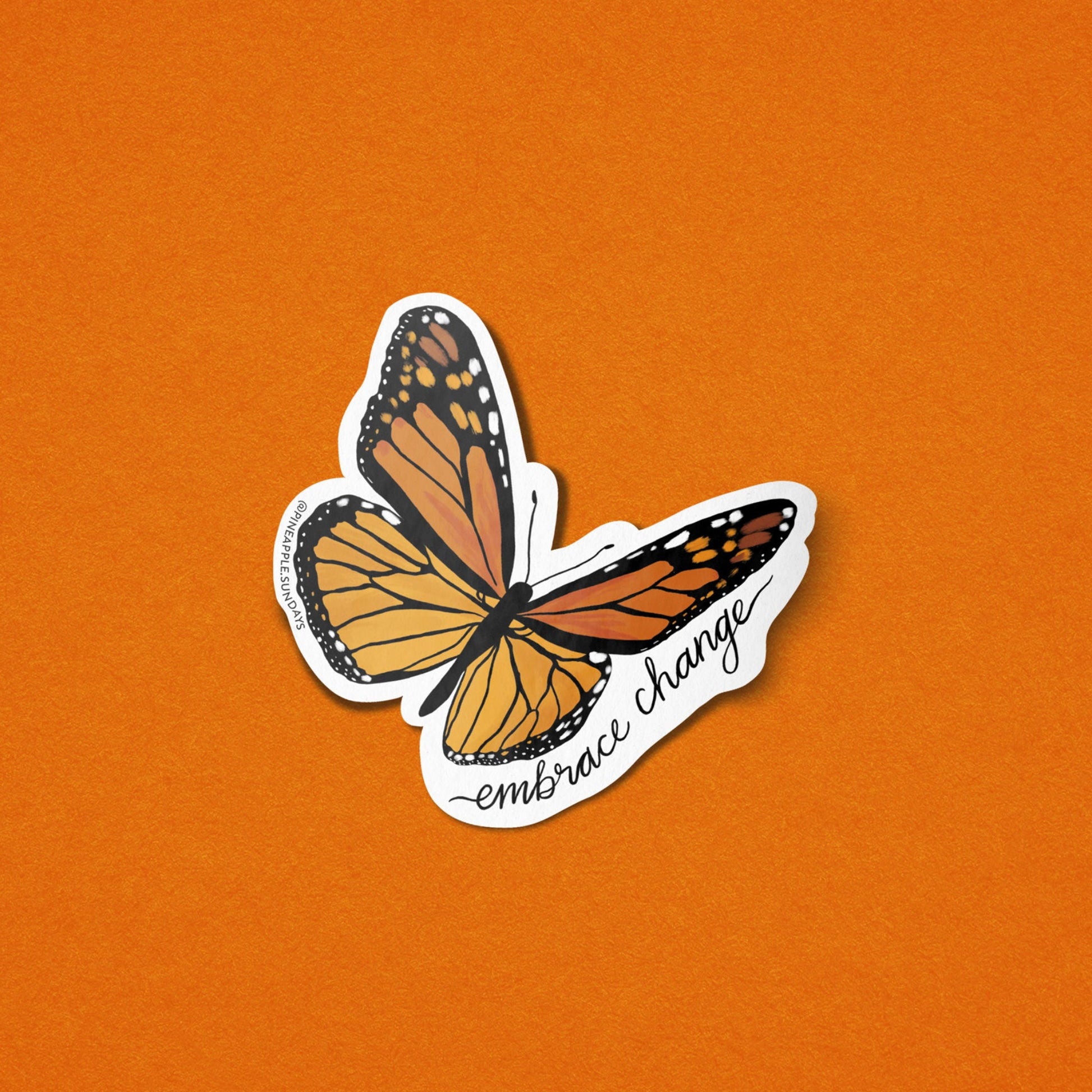 Butterfly sticker, inspirational sticker, motivational sticker, self-growth sticker