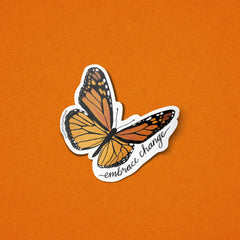 Butterfly sticker, inspirational sticker, motivational sticker, self-growth sticker