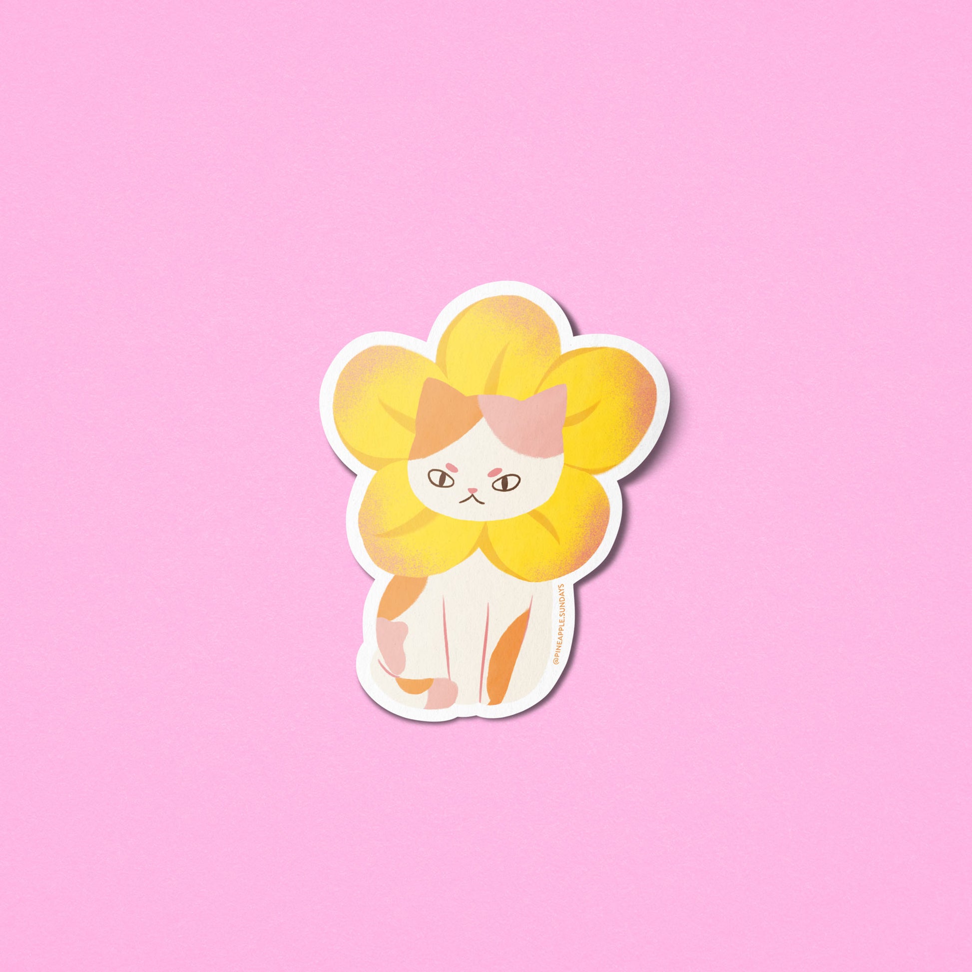 Flower Cat Sticker-2