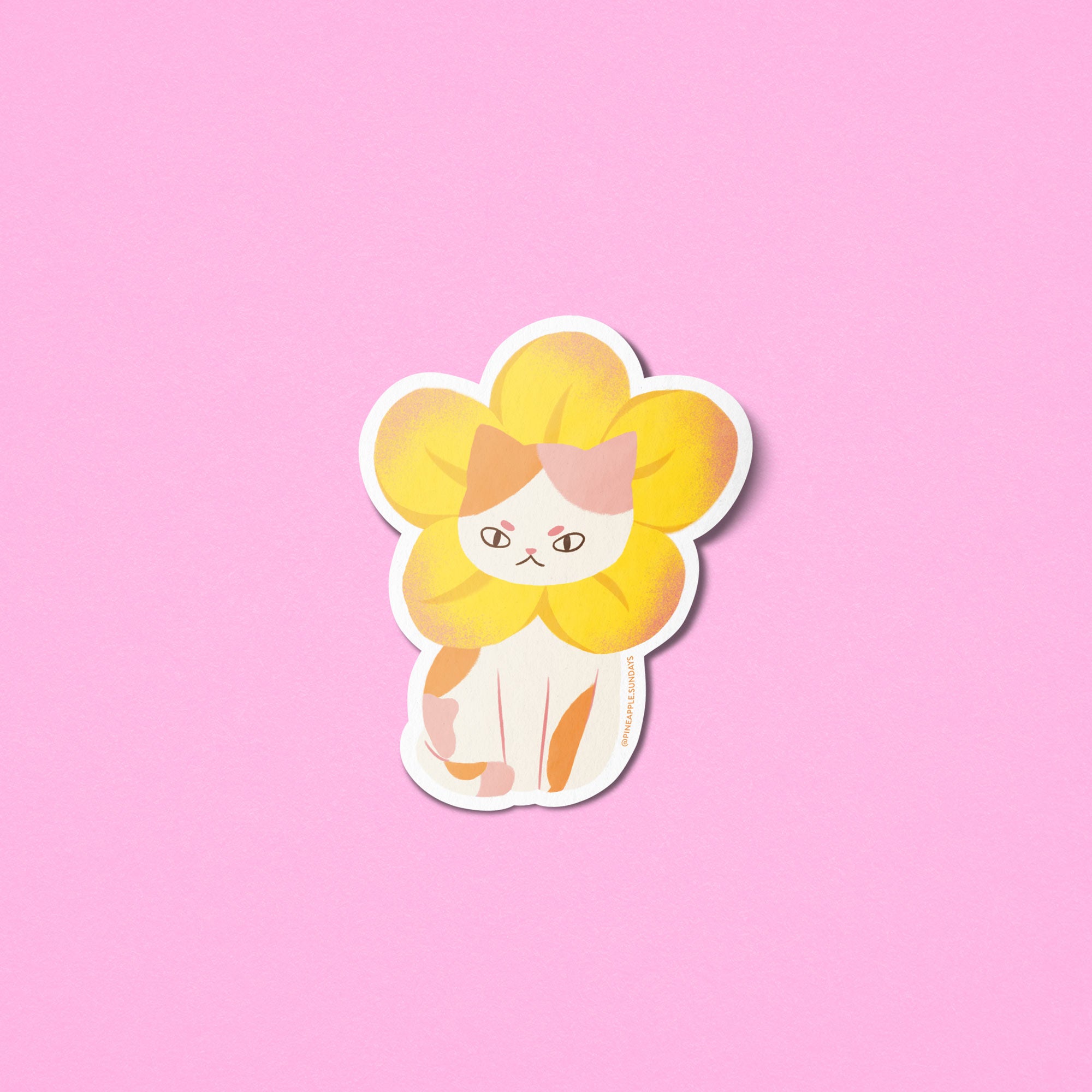 Flower Cat Sticker-zoom-2