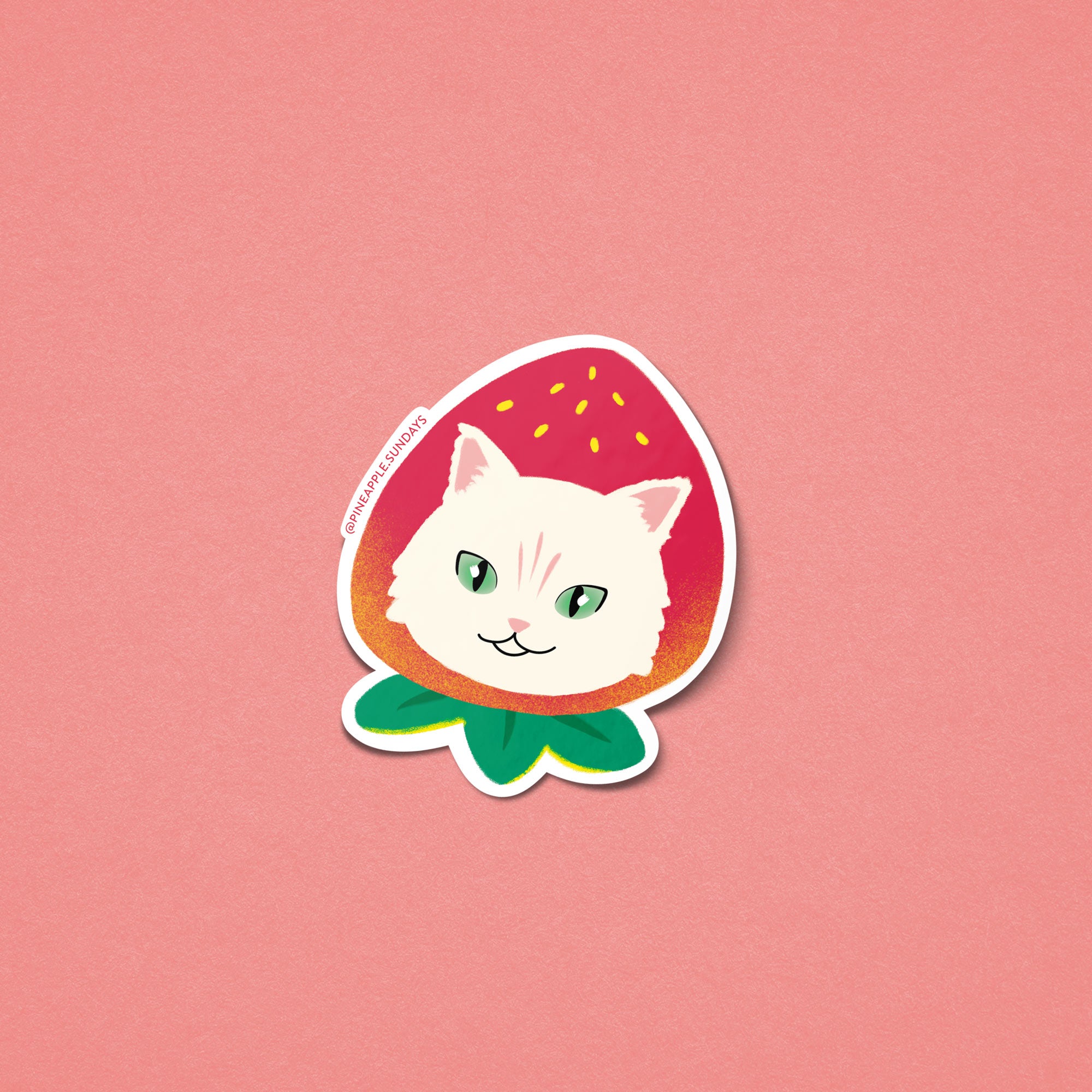 Strawberry Cat Sticker