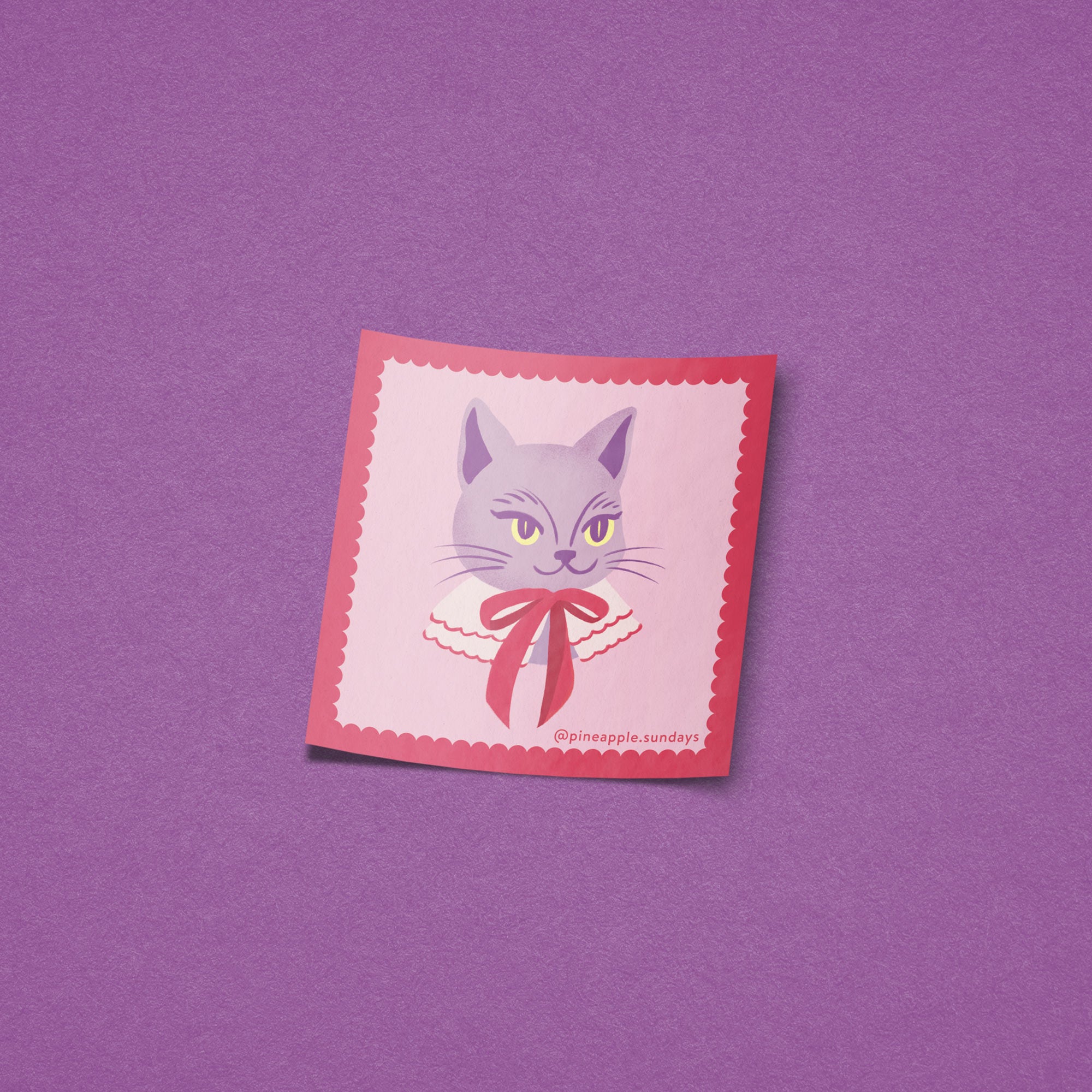 Lady Whiskerington Cat Sticker-zoom-2