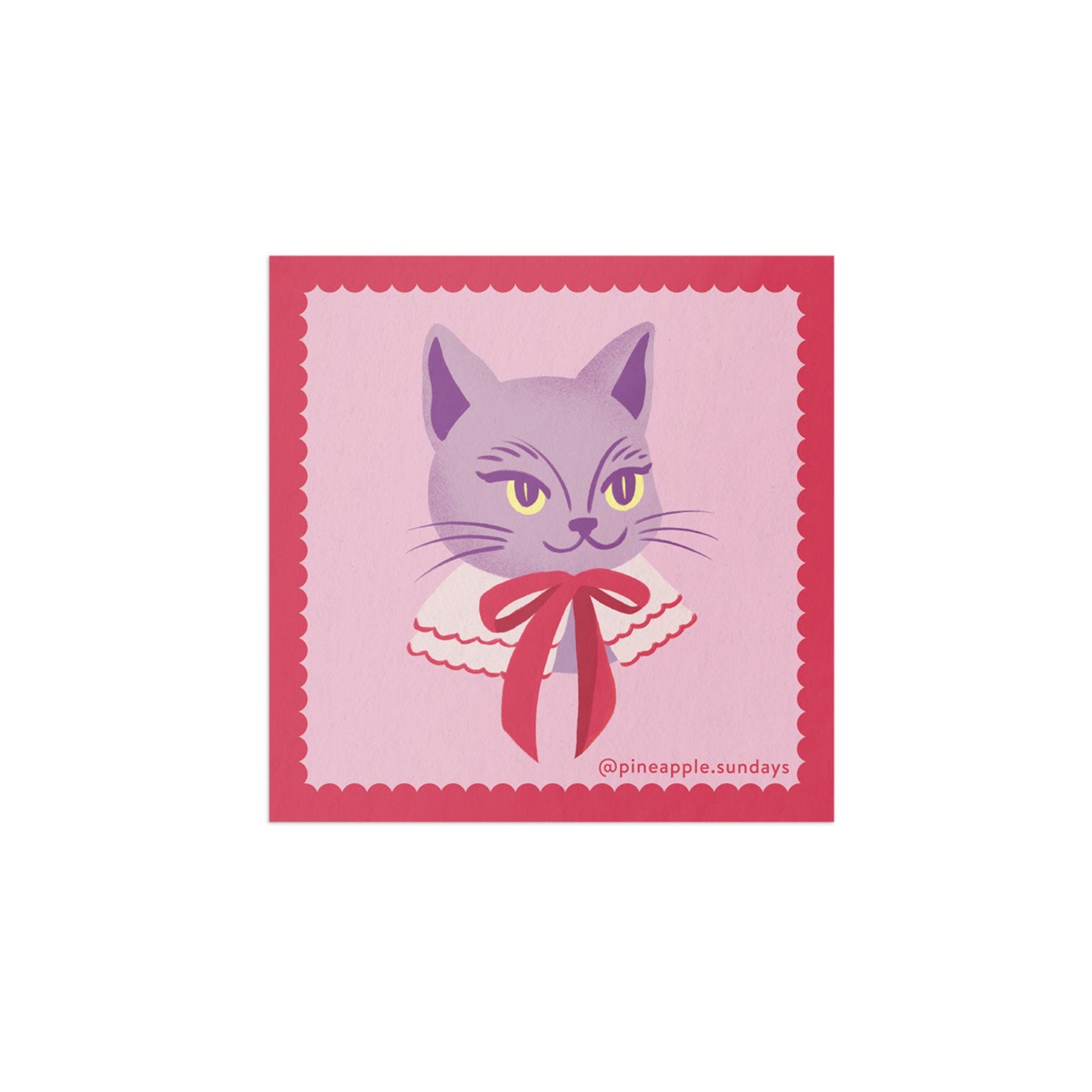 Lady Whiskerington Cat Sticker-1