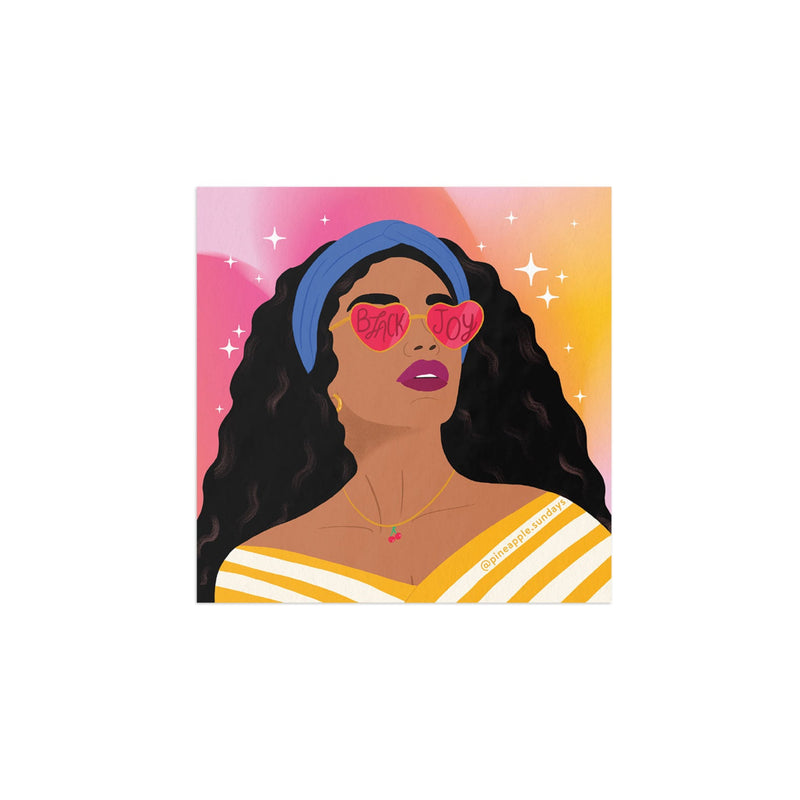 Black Joy Girl Sticker-zoom-
