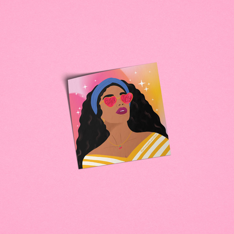 Black Joy Girl Sticker-zoom-
