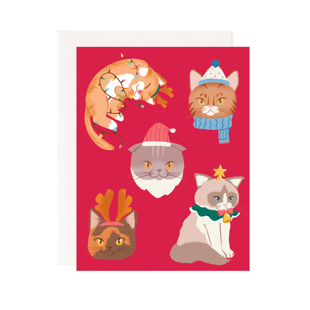 Christmas Cats Greeting Card